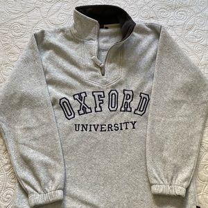 Oxford University embroidered fleece from England
